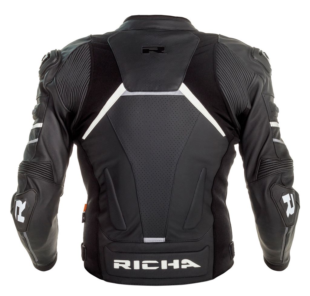 Mugello 2 Sort Hvid mc jakke bag 1MUII 400 1